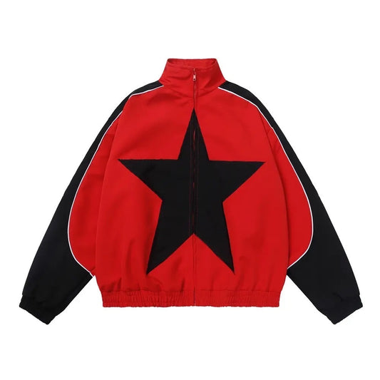 Star Pattern Zipper Jacket