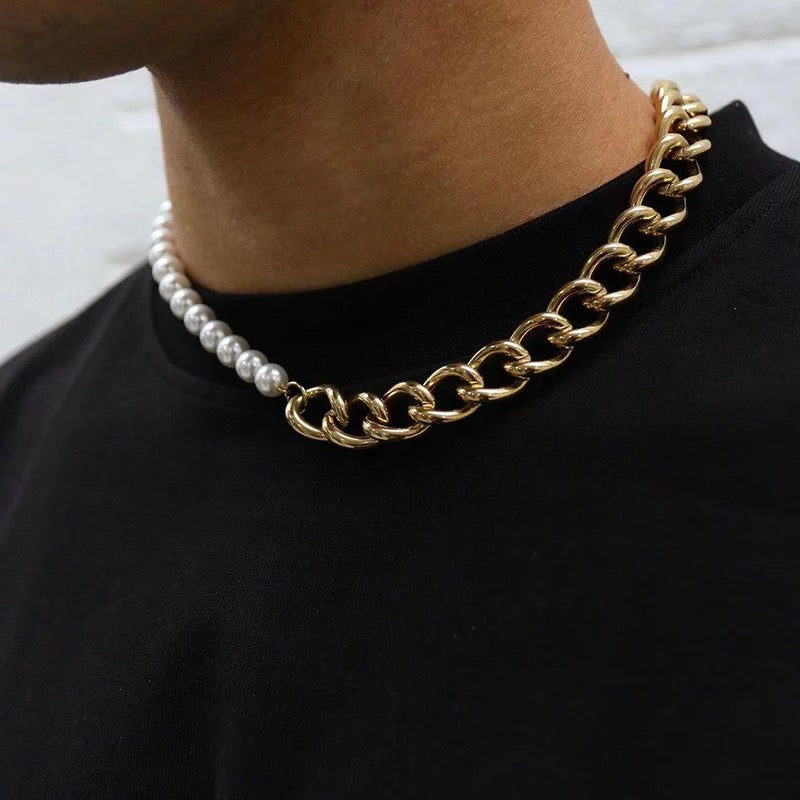 Pearls Link Chain Necklace