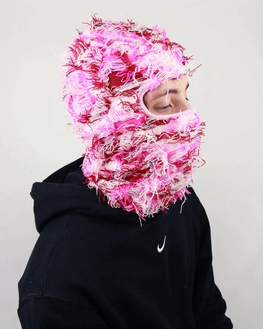 DISTRESSED BALACLAVA - Thunder pink